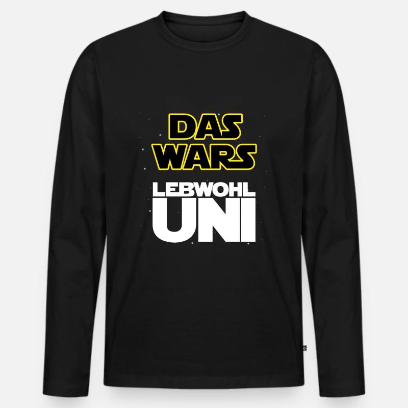 Das wars, Lebwohl Uni! - Männer Premium Bio Langarmshirt - Schwarz