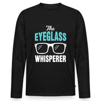 Optician optician Ophthalmologist Ophthalmologist - Men's Premium Organic Long Sleeve Shirt - black - Front - Nico (187cm)