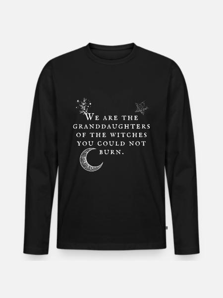 Witch - witches granddaughters moon - dark - Men's Premium Organic Long Sleeve Shirt - black