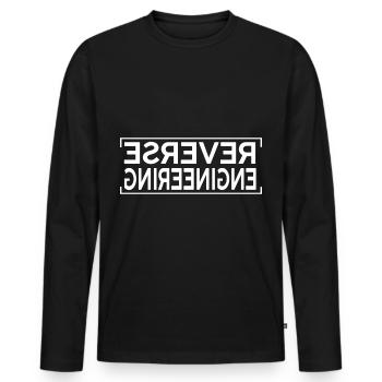 Rückwärts Ingenieurwesen - Männer Premium Bio Langarmshirt - Schwarz - Vorne - Nico (187cm)