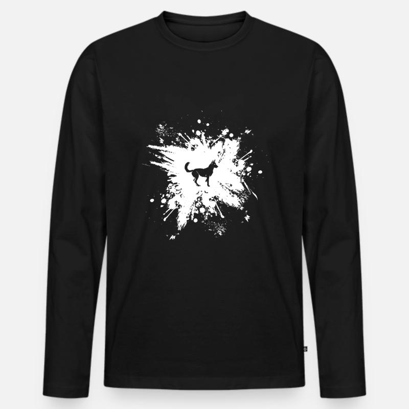 Malinois - Männer Premium Bio Langarmshirt - Schwarz