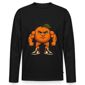 Brainrot Udin Din Din Dun – Lustiges Meme - Männer Premium Bio Langarmshirt - Schwarz - Vorne - Nico (187cm)