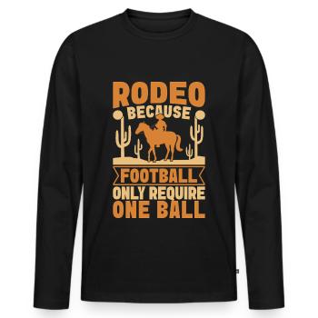 Western Rider Rodeo Only Require Cowgirls Rodeo - Men's Premium Organic Long Sleeve Shirt - black - Front - Nico (187cm)