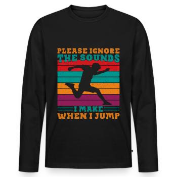 Athlètes d’athlétisme, ignorez les sons - T-shirt manches longues Premium bio Homme - noir - Devant - Nico (187cm)