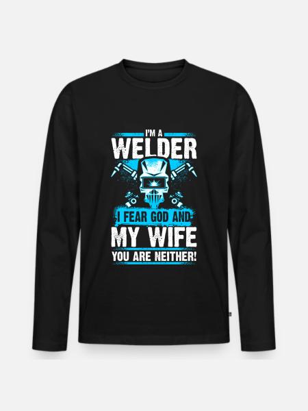 I'm a Welder - Welder - EN - Men's Premium Organic Long Sleeve Shirt - black