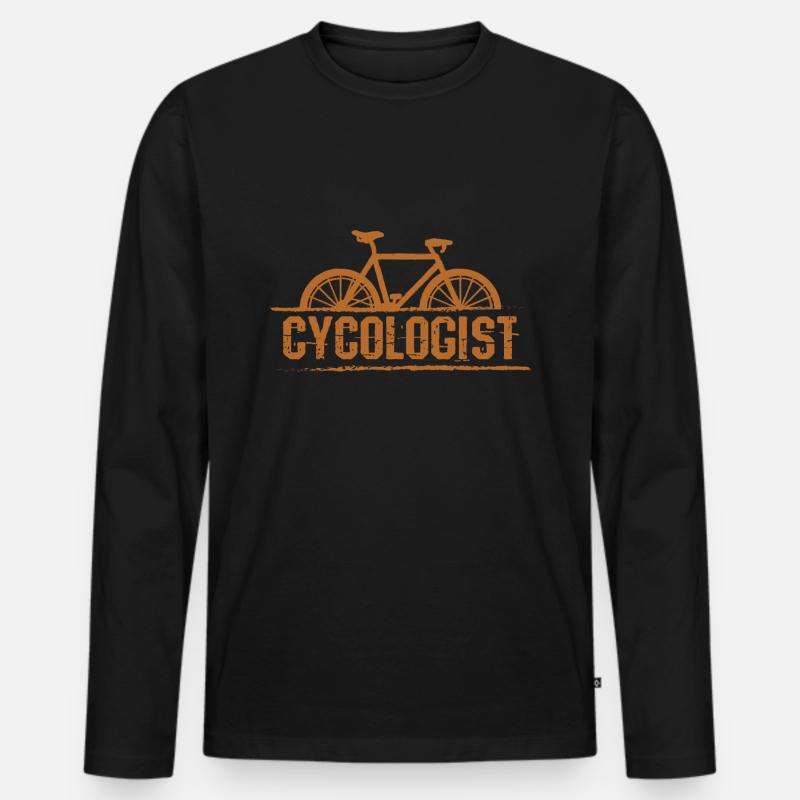Fahrrad - Männer Premium Bio Langarmshirt - Schwarz