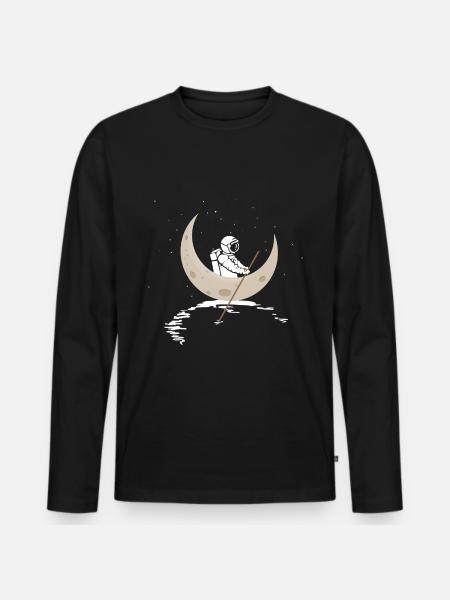 Astronaut - T-shirt manches longues Premium bio Homme - noir