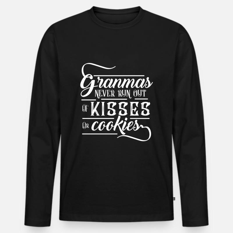 Oma - Männer Premium Bio Langarmshirt - Schwarz
