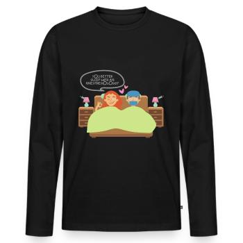 anesthetist - Men's Premium Organic Long Sleeve Shirt - black - Front - Nico (187cm)
