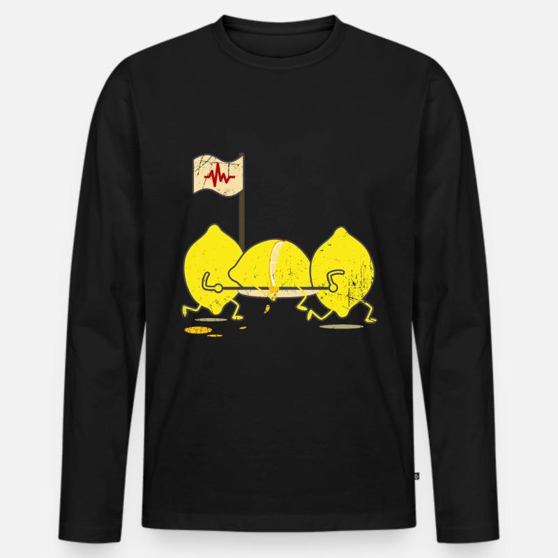 Limonade - Männer Premium Bio Langarmshirt - Schwarz