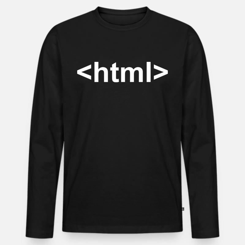 Computer Nerd Informatik html Internet Geschenk Männer Premium Bio Langarmshirt