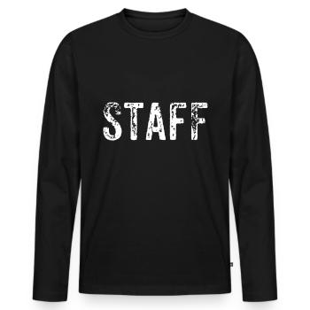 PERSONNEL - T-shirt manches longues Premium bio Homme - noir - Devant - Nico (187cm)