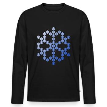 Flocon de neige de flocon de neige - T-shirt manches longues Premium bio Homme - noir - Devant - Nico (187cm)