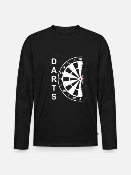Darts dartboard - Men's Premium Organic Long Sleeve Shirt - black