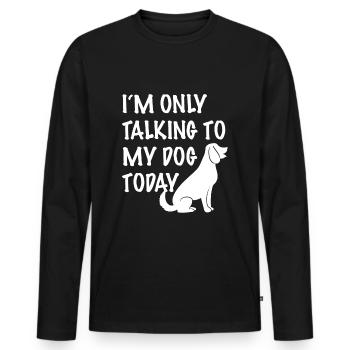 propriétaires de chiens - T-shirt manches longues Premium bio Homme - noir - Devant - Nico (187cm)