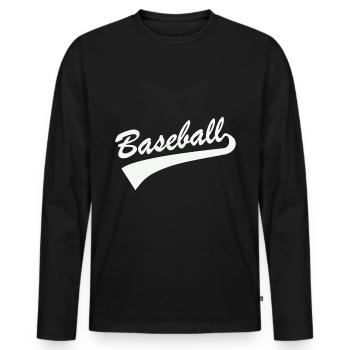 Casquette de baseball logo cadeau - T-shirt manches longues Premium bio Homme - noir - Devant - Nico (187cm)