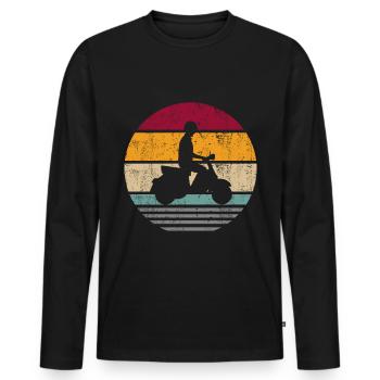 Scooter electric scooter scooter driver retro - Men's Premium Organic Long Sleeve Shirt - black - Front - Nico (187cm)