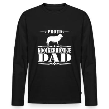 Kooikerhondje Fier papa Rengaine pour les maîtres - T-shirt manches longues Premium bio Homme - noir - Devant - Nico (187cm)