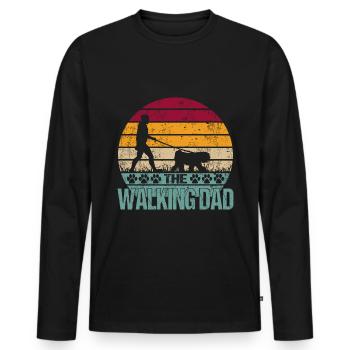Tibet Terrier - Männer Premium Bio Langarmshirt - Schwarz - Vorne - Nico (187cm)