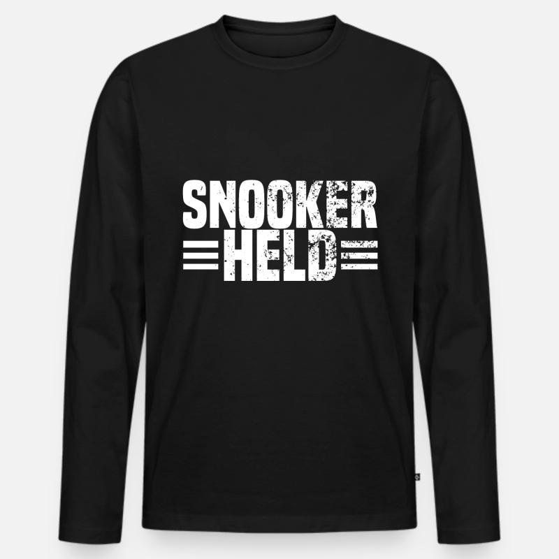 snooker held - Männer Premium Bio Langarmshirt - Schwarz
