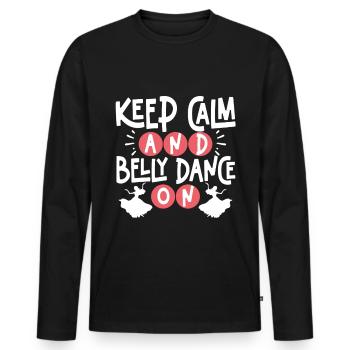 Belly Dance Belly Dancer - Men's Premium Organic Long Sleeve Shirt - black - Front - Nico (187cm)