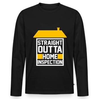 Arpenteur-géomètre en bâtiment Inspecteur en bâtiment - T-shirt manches longues Premium bio Homme - noir - Devant - Nico (187cm)