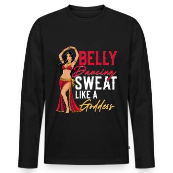 Belly Dance Belly Dancer - Men's Premium Organic Long Sleeve Shirt - black - Front - Nico (187cm)