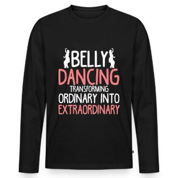 Belly Dance Belly Dancer - Men's Premium Organic Long Sleeve Shirt - black - Front - Nico (187cm)