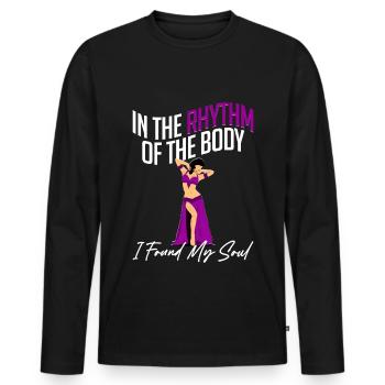Belly Dance Belly Dancer - Men's Premium Organic Long Sleeve Shirt - black - Front - Nico (187cm)