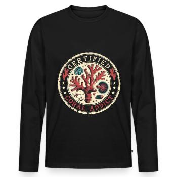 Coral Breeding Coral Breeders - Men's Premium Organic Long Sleeve Shirt - black - Front - Nico (187cm)