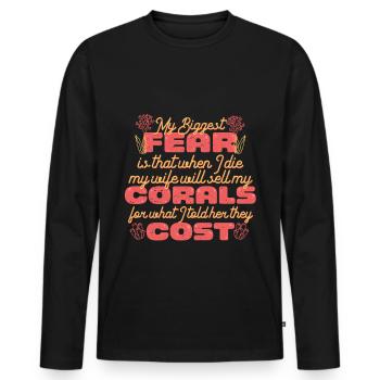 Coral Breeding Coral Breeders - Men's Premium Organic Long Sleeve Shirt - black - Front - Nico (187cm)