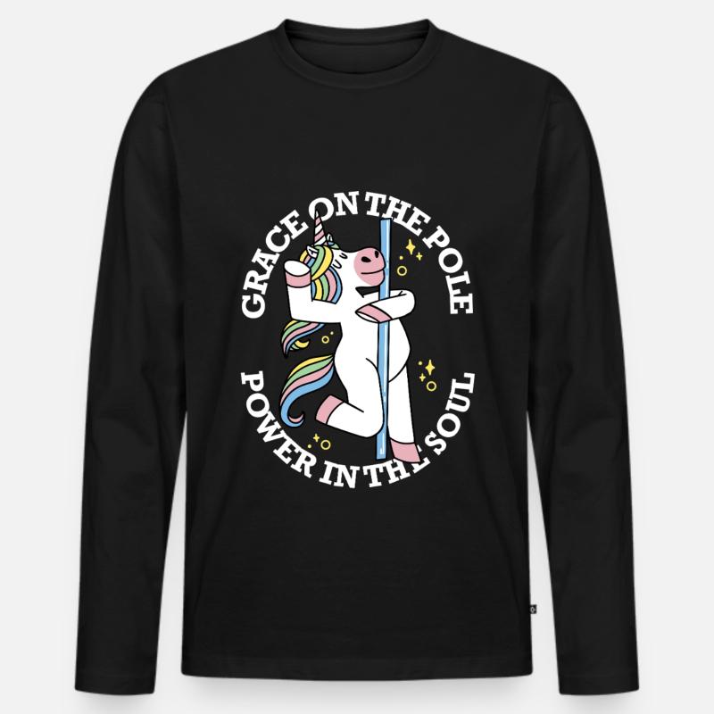 Pole Dancing Poledancing Poledancer - Männer Premium Bio Langarmshirt - Schwarz