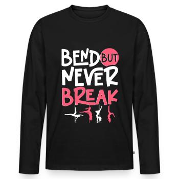 Pole Dancing Poledancing Bend But Never Break - Men's Premium Organic Long Sleeve Shirt - black - Front - Nico (187cm)