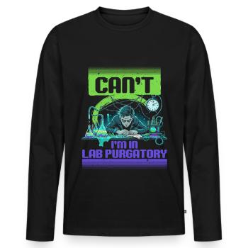 Life Science Biology I'm In Lab Purgatory - Men's Premium Organic Long Sleeve Shirt - black - Front - Nico (187cm)