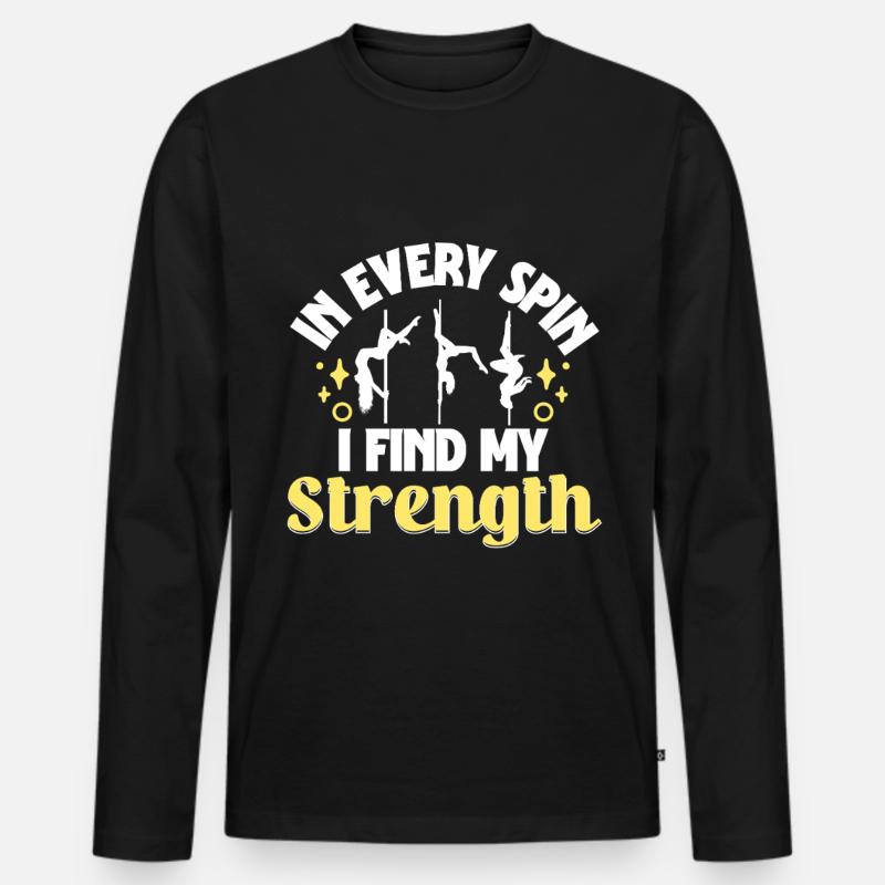 Pole Dancing Poledancing Poledancer - Männer Premium Bio Langarmshirt - Schwarz