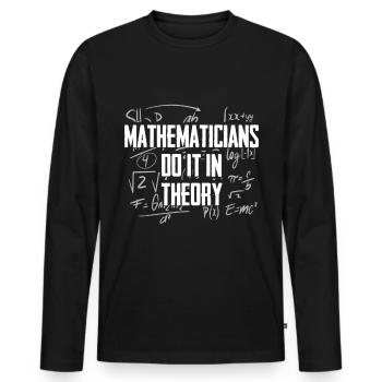 Math Math Math Teacher Math Teacher - Men's Premium Organic Long Sleeve Shirt - black - Front - Nico (187cm)