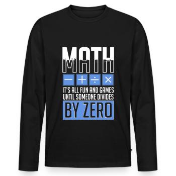 Math Math Math Teacher Math Teacher - Men's Premium Organic Long Sleeve Shirt - black - Front - Nico (187cm)