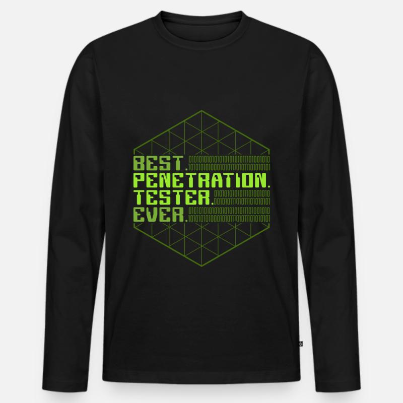 Penetrationstester Pentest Pentester - Männer Premium Bio Langarmshirt - Schwarz
