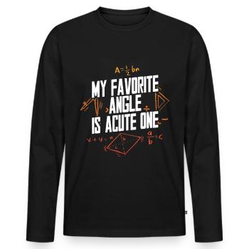 Math Math Math Teacher Math Teacher - Men's Premium Organic Long Sleeve Shirt - black - Front - Nico (187cm)