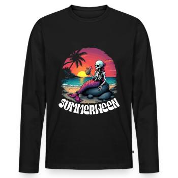 Mermaid Mermaids Summerween - Men's Premium Organic Long Sleeve Shirt - black - Front - Nico (187cm)