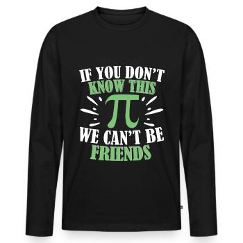 Math Math Math Teacher Math Teacher - Men's Premium Organic Long Sleeve Shirt - black - Front - Nico (187cm)