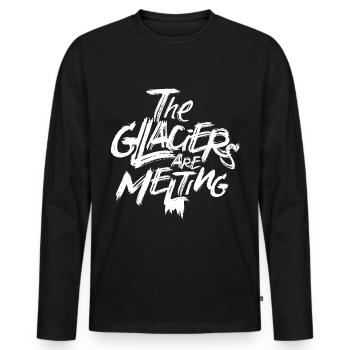 Les glaciers Fonte des glaciers Sauver - T-shirt manches longues Premium bio Homme - noir - Devant - Nico (187cm)
