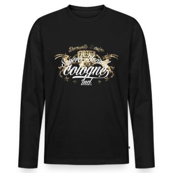 Superb Brand Cologne - Men's Premium Organic Long Sleeve Shirt - black - Front - Nico (187cm)