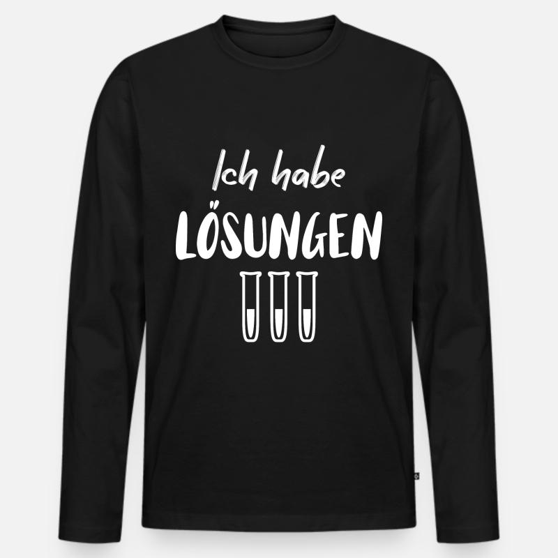 Chemiker - Männer Premium Bio Langarmshirt - Schwarz