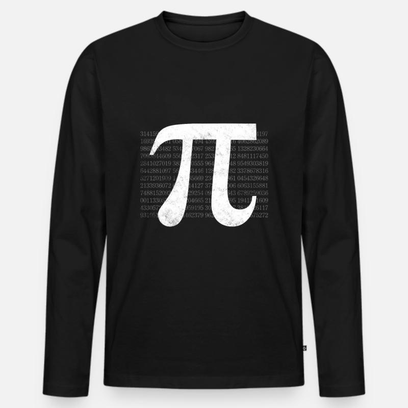 Mathematik Pi - Männer Premium Bio Langarmshirt - Schwarz