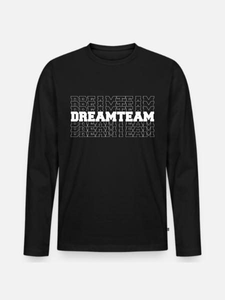DREAMTEAM - DREAM TEAM - TEAMPLAYER - TEAMWORK - Männer Premium Bio Langarmshirt - Schwarz