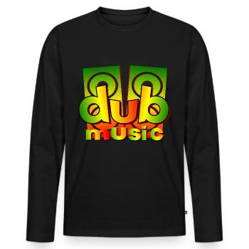 Dub music - T-shirt manches longues Premium bio Homme - noir - Devant - Nico (187cm)
