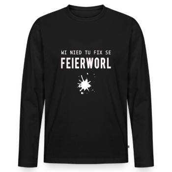 Firewall, lustiger Spruch, IT, EDV, Computer - Männer Premium Bio Langarmshirt - Schwarz - Vorne - Nico (187cm)