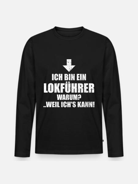 Eisenbahn Modellbahn Lokführer Eisenbahner - Männer Premium Bio Langarmshirt - Schwarz