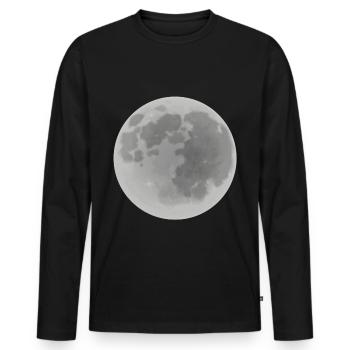 lune - T-shirt manches longues Premium bio Homme - noir - Devant - Nico (187cm)